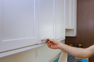 newly painted cabinet